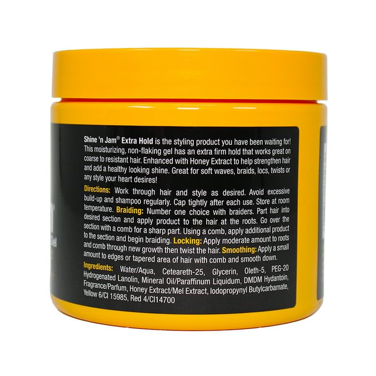 Honey Scent Conditioning Hair Gel - Extra Hold 16oz Jar, Pack of 3