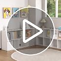 White Wooden 6 Cube Storage Organizer with Closed Back - 13in, Easy Assembly