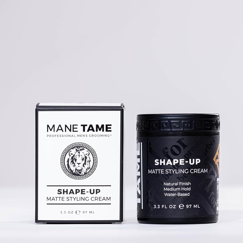 Mane Tame Deluxe Pomade for Men - Firm Hold, Medium Shine, Water-Based 3.3 oz (Variation: FIRM HOLD)