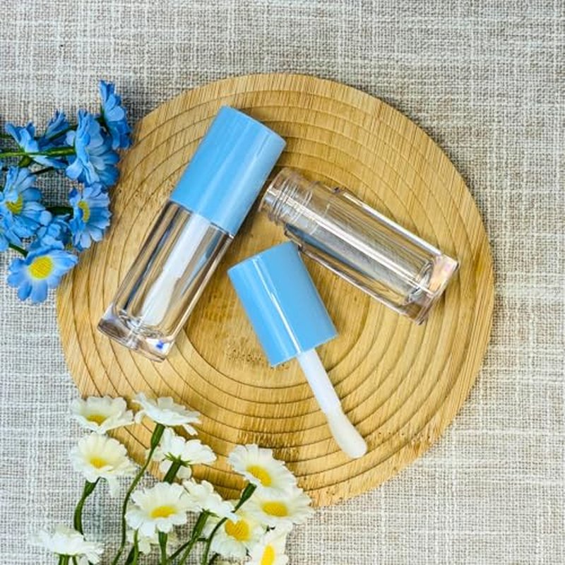 10PCS Empty Lip Gloss Tubes,6ml Blue Containers Empty With Thick Wand, For DIY Lip Gloss Making