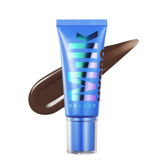 Milk Makeup Hydro Grip Hydrating Gel Skin Tint with Hyaluronic Acid – Buildable Light Coverage for Up to 12 Hours w/Dewy Finish – Non-Comedogenic – 14 Very Deep w/Neutral to Cool Undertones, 1oz