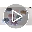 LED Compact Travel Makeup Mirror - 1x/10x Magnification, Dimmable, USB-C Violet Mist