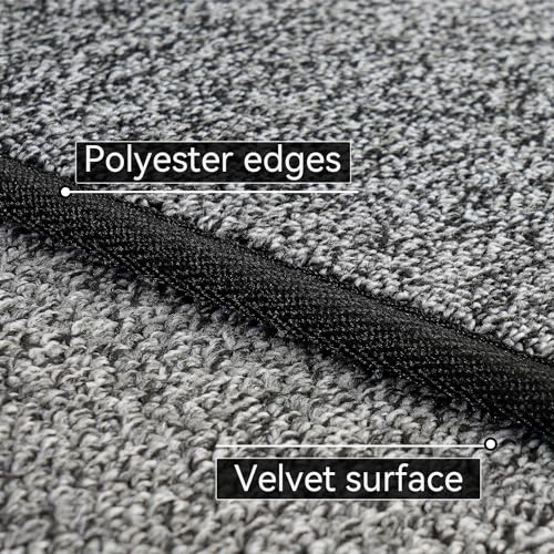 Black 2'6" x 12' Runner Rug with Non-Slip Rubber Backing - Washable Low Pile Carpet for Indoor Hallway Entryway Kitchen Bedroom