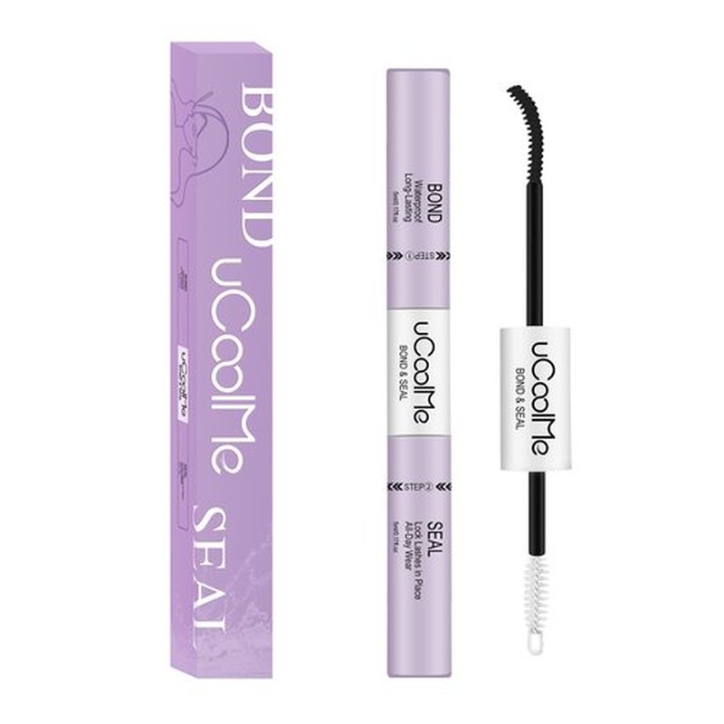 Lash Bond and Seal uCoolMe Waterproof for Lash Clusters 144Hours Super Hold Long-Lasting Non-Irritating Eyelash Glue for DIY at Home(Black Bond,10ML)