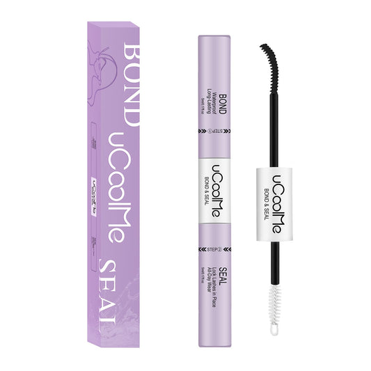 Lash Bond and Seal uCoolMe Waterproof for Lash Clusters 144Hours Super Hold Long-Lasting Non-Irritating Eyelash Glue for DIY at Home(Black Bond,10ML)