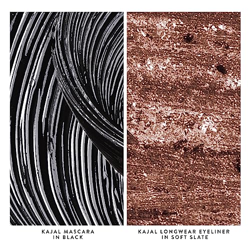LAURA GELLER NEW YORK Bold Beauty Kajal Duo: Kajal Longwear Kohl Eyeliner Pencil, Soft Slate + Kajal Longwear Black Mascara
