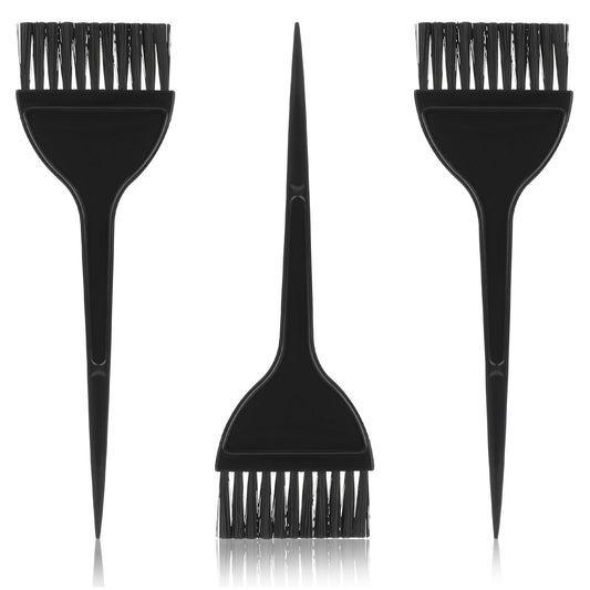 Hair Dye Brush, 3 Pcs Hair Color Brush, Professional Color Brushes for HairStylist Reusable Color-Tint Applicator for Women Men Salon Use Home DIY Dyeing (Black)