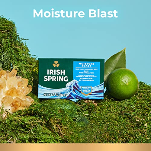 Irish Spring Bar Soap for Men, Moisture Blast, 3.7 Oz, 24 Pack & Lady Speed Stick Invisible Dry Antiperspirant Deodorant, Shower Fresh, 2.3oz, 4 Pack