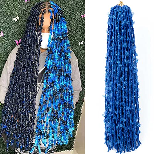 Blue Butterfly Locs Crochet Hair 30 Inch - 5 Pack, Natural & Tangle-Free