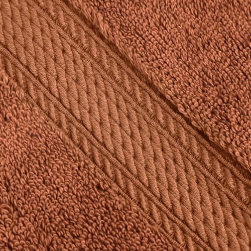 Rust - Superior Egyptian Cotton 6-Piece Towel Set Ultra Plush & Absorbent