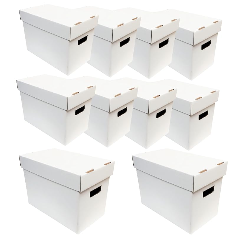 Max Protection Magazine Storage Boxes with Lids - Heavy Duty 10 Pack