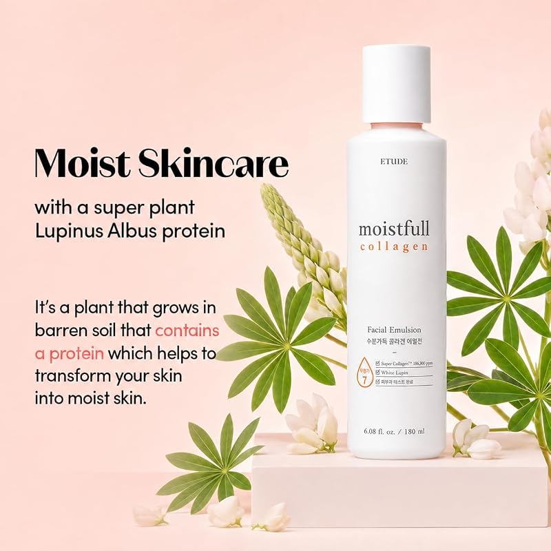 Etude Moistfull Collagen Facial Emulsion - Soft Lotion, 6.08 fl oz