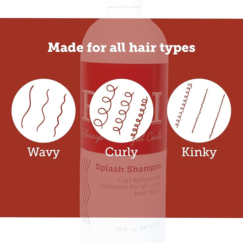 RICI 16oz Splash Shampoo for Curly Hair – Hydrates & Frizz Control, Made in USA | Variation: Liquid 32 Fl Oz