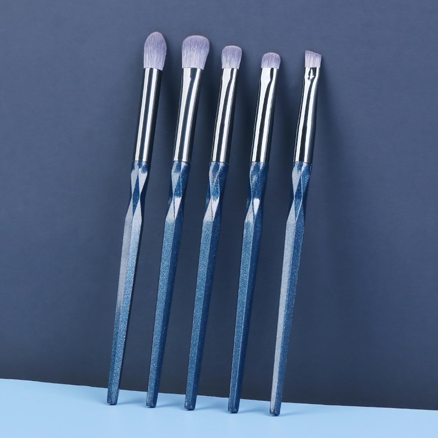 ENZO KEN Sapphire Blue Eye Shadow Brush Set, Diamond Eyeshadow Brushes Set, Small Nose Contour Brush, Glitter Eyeshadow Brush, Eyeshadow Blending Brush, Colorful Eye Makeup Brushes Set Professional.