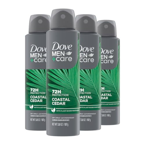 Dove Men+Care Cedarwood & Tonka Antiperspirant Dry Spray 3.8 oz Pack of 4