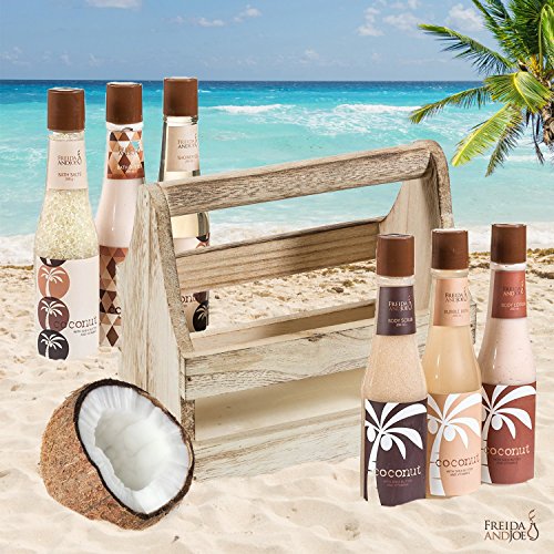Tropical Milky Coconut Bath & Body Set Skin Care Bath for Women & Men Shower Gel, Bubble Bath, Bath Salts, Body Butter, Body Scrub, Body Lotion - Luxury Spa Set Luxury Body Care Gift Unisex ?