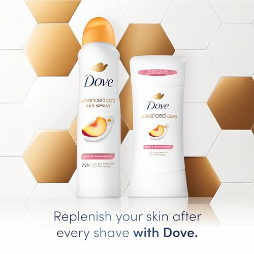 Dove Advanced Care Peach & Chamomile Antiperspirant Spray 3.8oz 3-Pack