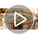 E-far 24 Quart Tri-Ply Stainless Steel Stock Pot with Lid, Large Capacity