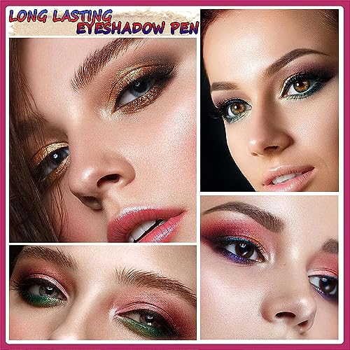 Green Eyeshadow Stick Makeup, Highlighter Cream Eye Shadow Pencil, Waterproof Hypoallergenic Long Lasting Matte Crayon, Glitter Primer Palette Shimmer Eyeliner Pen