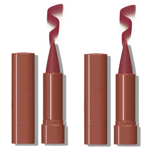Velvresse 2-in-1 High Pigmented Lip Liner and Lipstick Pencil Set - Longlasting Waterproof Smudgeproof Lip Pencil Matte Nude Lipstick Makeup with Smooth Creamy Gradient Finish.(2pcs#09+#09)