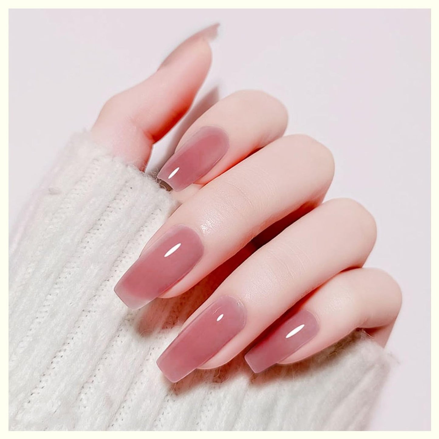 CANNI Builder Gel for Nails – 1 Fl Oz Dusty Rose Purple Hard Gel for Nail Extension & Strengthening, Jelly gel Polish for DIY Nail Art