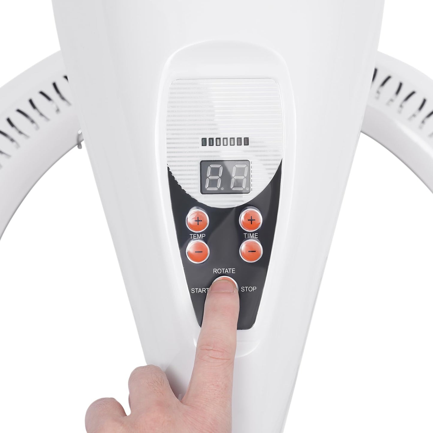 Wall Mount Orbiting Rotating Hair Treatment Machine, 950W 110V 360° Rotating Salon Heating Ring Processor, Hair Perming Treatment Machine for Baking Oil, Coloring (White)