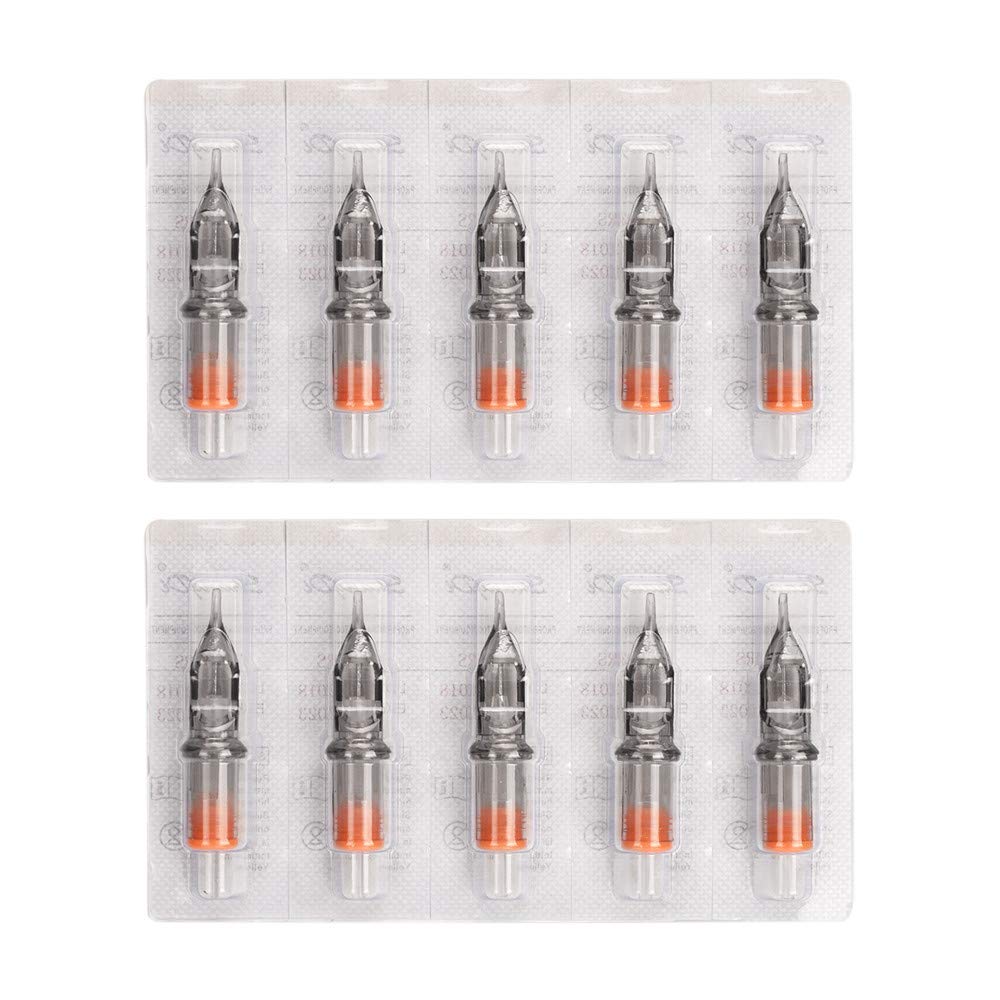 50pcs Mixed RS Tattoo Cartridge Needles, ATOMUS 10pcs of Each 3RS 5RS 7RS 9RS 11RS Round Shader Tattoo Needle