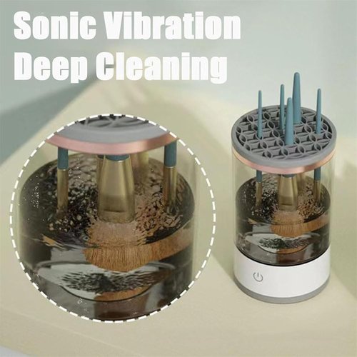 Beauty Swirl Cosmetic Brush Cleaner, Makeup Brush Cleaner, The Cozy Luna Brush Cleaner, Electric Makeup Brush Cleaner Machine for Deep Cleaning All Size Makeup Brus (1PC Transparent)