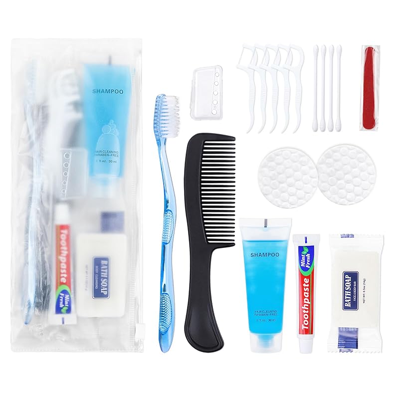 Pack of 10 Basic Toiletry Kits – Individually Packed Hygiene Travel Set (Variation of THIS listing: Pack of 10)