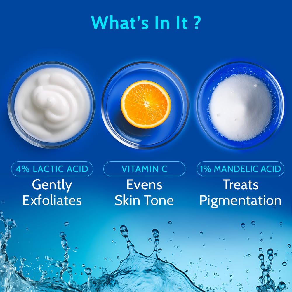 Chemist At Play UnderArm Roll-On with 5% Lactic Acid 1% Mandelic Acid | Prevents Odour Brightens Skin & Exfoliates Underarm | Long Lasting Aqua Fragrance | Alcohol & Aluminium Free (1.3 Ounce)