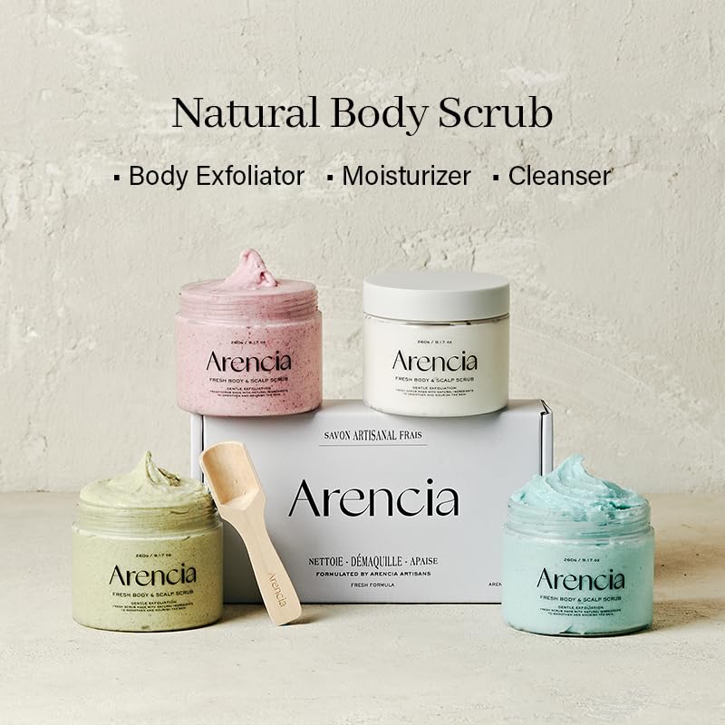 Arencia Fresh Cloud Sea Salt Body & Scalp Scrub Pink - Gentle Exfoliation