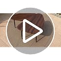 Nesting Coffee Table Set of 2 - Wooden Mid-Century Modern Living Room Tables