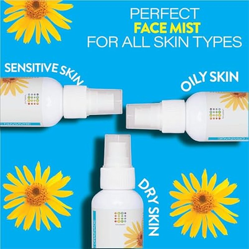Bruizex Arnica Montana Hydrating Face Mist, Soothing & Rejuvenating Facial Spray, Face Toner for Sensitive Skin, Face Puffiness Reduction, Suitable for All Skin Types, Lavender Face Spray, 4 Fl Oz