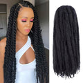 Marley Hair Crochet Braids 26 Inch - Natural Black, 6 Packs, Afro Kinky Curly Synthetic Extensions, Includes Crochet Needle - Variation of 26 Inch (Pack of 6) / 1B