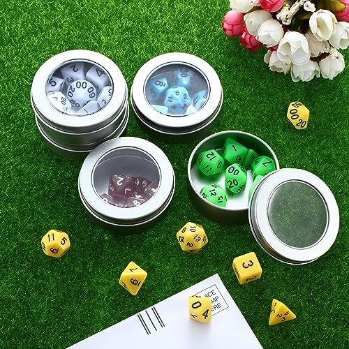 40 Pack 2oz Metal Tin Cans with Clear Lids for Candies, Candles & Crafts