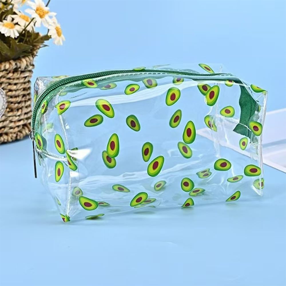 Clear Toiletry Bags With Print Portable Toiletry Bag Travel Toiletry Organizer Pouch for Women Travel Vacation Bathroom