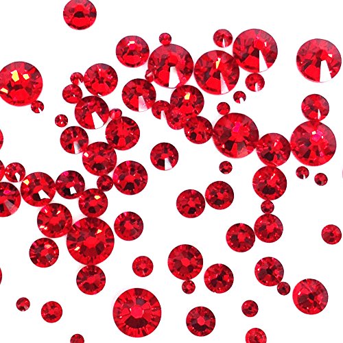 Light Siam Swarovski Crystal Flatbacks 144 pcs (Sizes ss5–ss30) – Loose Rhinestones