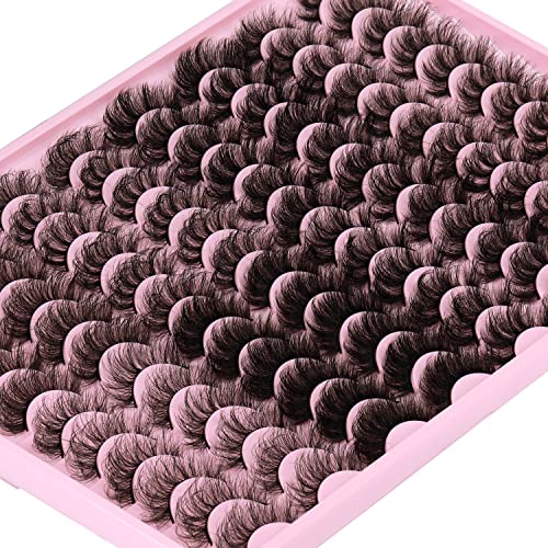 48 Pairs Faux Mink False Eyelashes with 8 Styles Thick Dramatic Long Eye Lash Pack