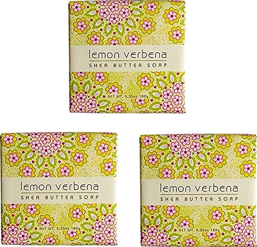 Greenwich Bay Lemon Verbena Shea & Cocoa Butter Cleansing Spa Soap Set - 3 Pack