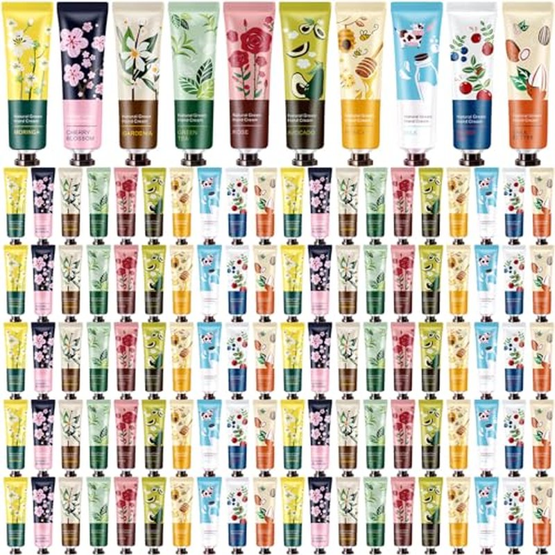 120 Pack Hand Cream Gifts Set for Women Mothers Day Gifts for Mom Mini Lotion Bulk for Dry Cracked Hands, Mini Hand Lotion for Nurse Gifts,bridesmaid Gifts,teacher Appreciation Gifts,10 Styles