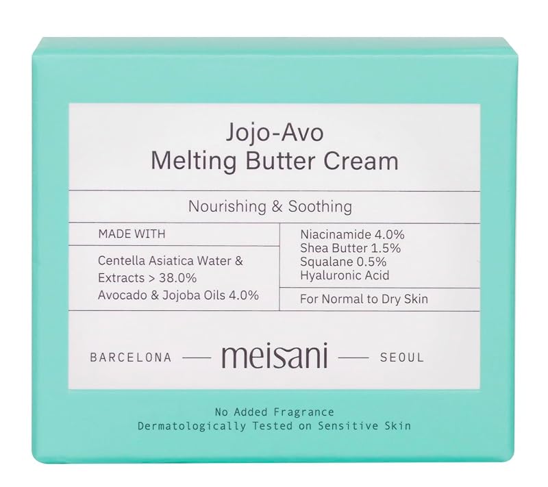 Jojo-Avo Melting Butter Cream with Avocado & Jojoba – Rich Body Moisturizer 1.76 fl oz