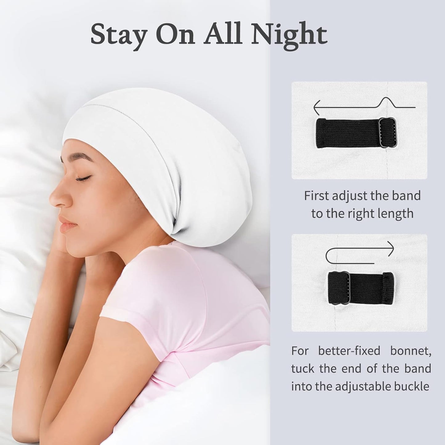 100% Silk Dreadlock Cap & Bonnet for Sleeping - Extra Large Hair Cover for Men & Women