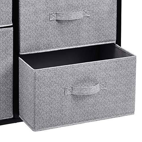 Black Closet Organizer with 5 Fabric Drawers - Versatile Bedroom Storage