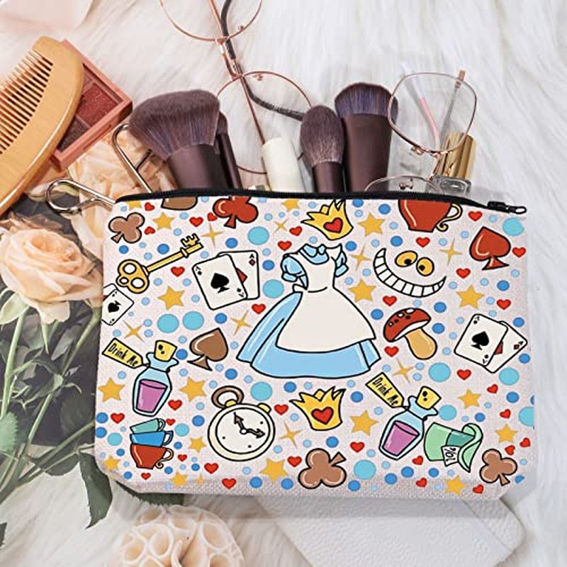 MEIKIUP Fairy Tale Makeup Bag Fairy Tale Fans Gift Magical Cosmetic Makeup Bag Magical Garden Lover Gift (Fairy bag)