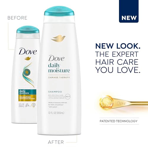 Dove Moisturizing Shampoo for Dry Hair 12 oz Pack of 8 - Daily Hydrating & Nourishing