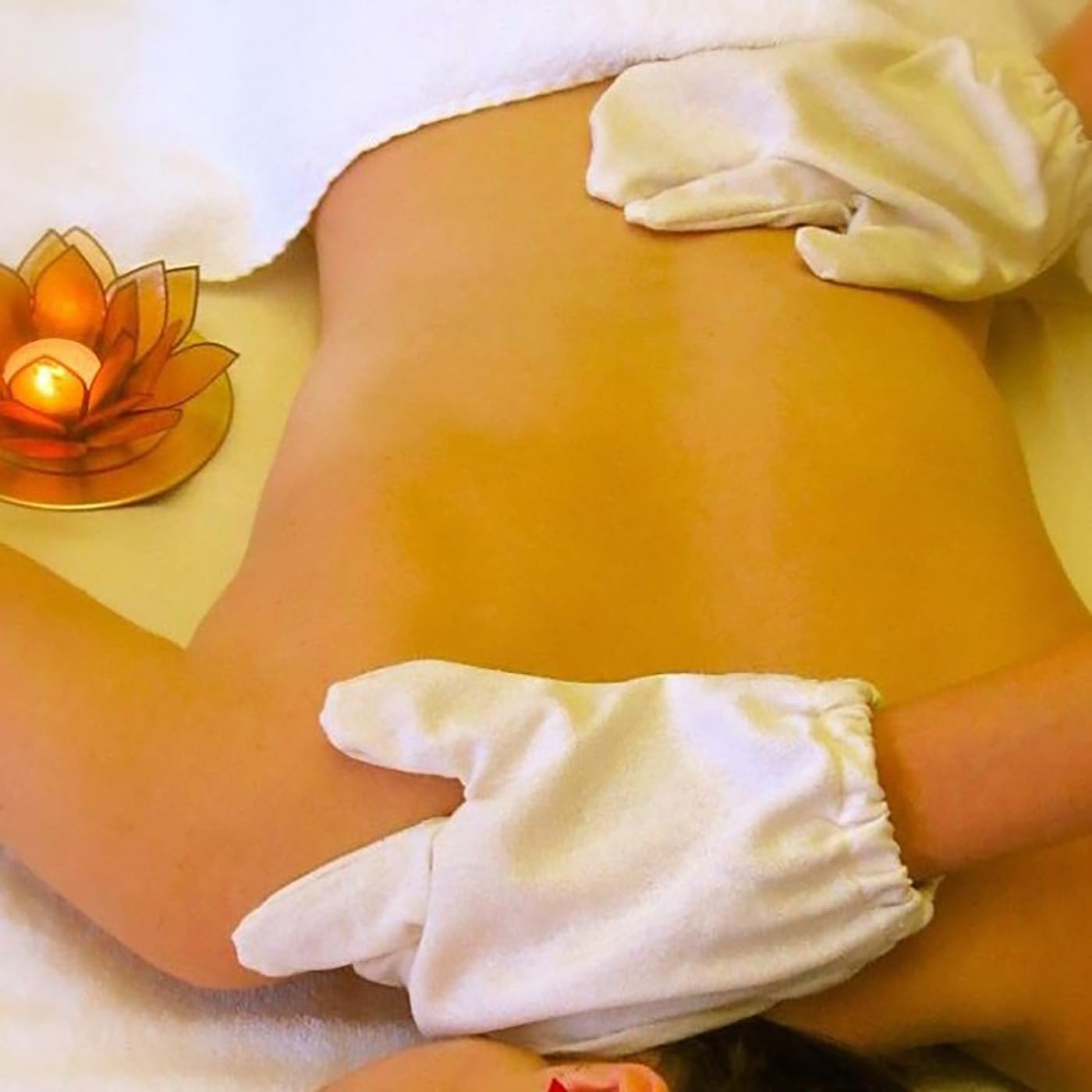 Glove Raw Silk, Gloves Exfoliating and Whitening for Women, Unclog Pores (2pair)