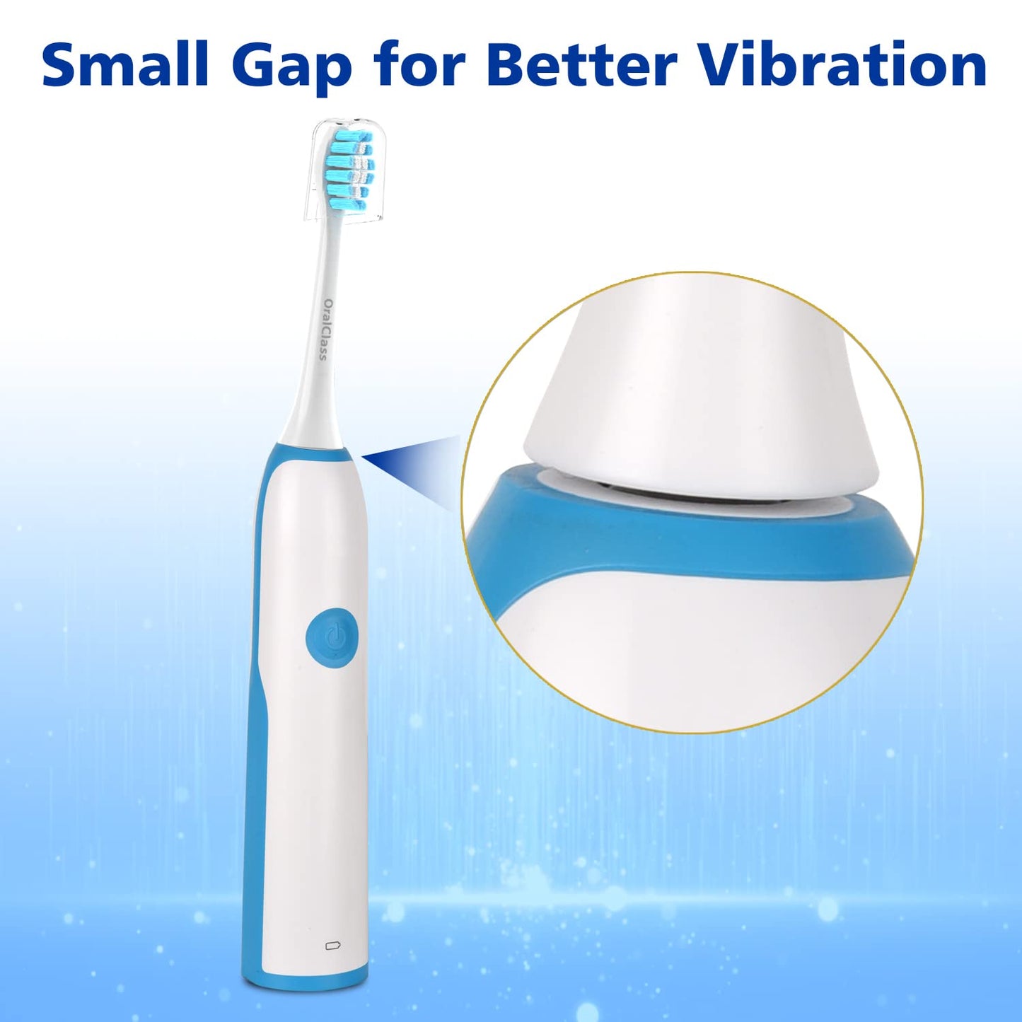 OralClass Replacement Toothbrush Heads for Philips Sonicare Click-on Handles, Medium Soft Electric Brush Heads Refills, 8 Pack