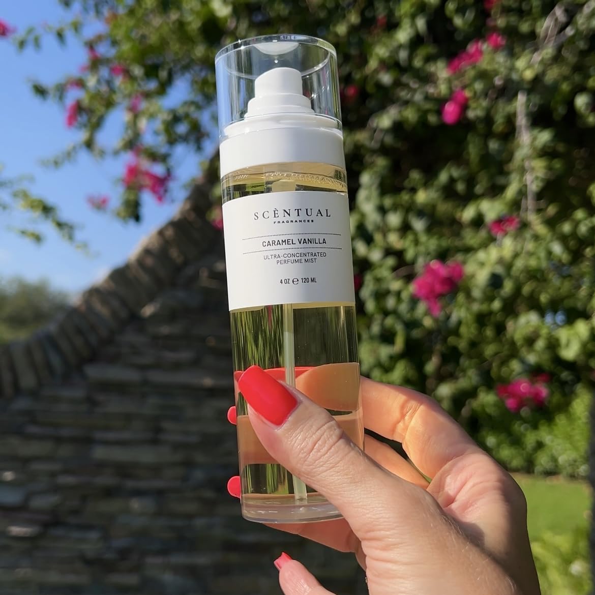 Scentual Fragrances, Ultra-Concentrated Hair & Body Perfume Mist, Long Lasting Women's Fragrance, Gourmand Perfumes for Women, Vegan and Cruelty Free (Caramel Vanilla)