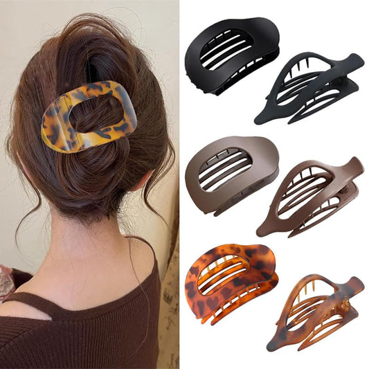Flat Hair Clips for Women Duckbill Claw Clips for Thick Hair French Duckbill Hair Accessories(6PCS Mix)
