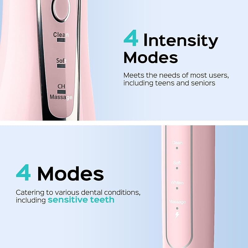 COSLUS C20C41 Water Flosser & Electric Toothbrush Combo - Pink (Variation: Pink)
